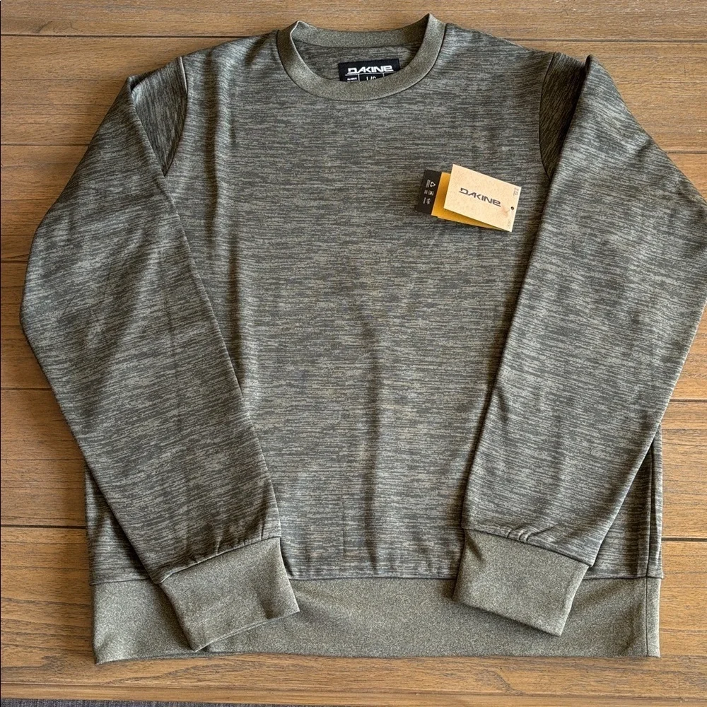 NWT Dakine Men's Sport Crewneck sweatshirt in Olive green and gray shades.Size L